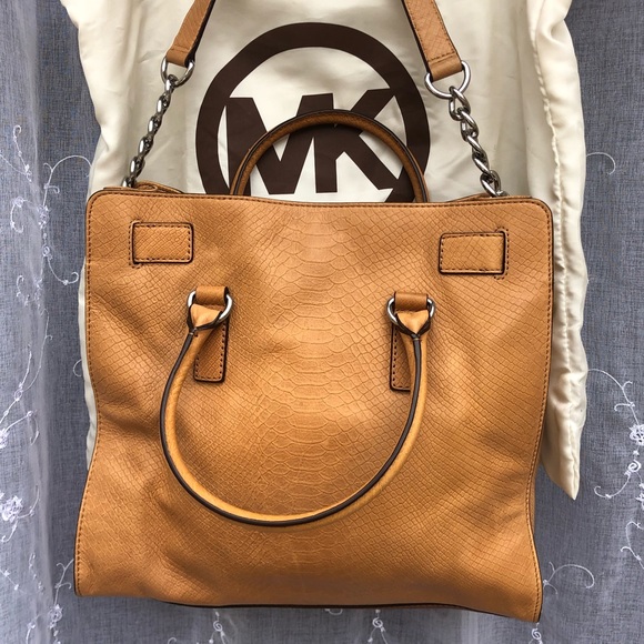 Michael Kors Leather Hamilton Style Matte Python - Picture 5 of 8